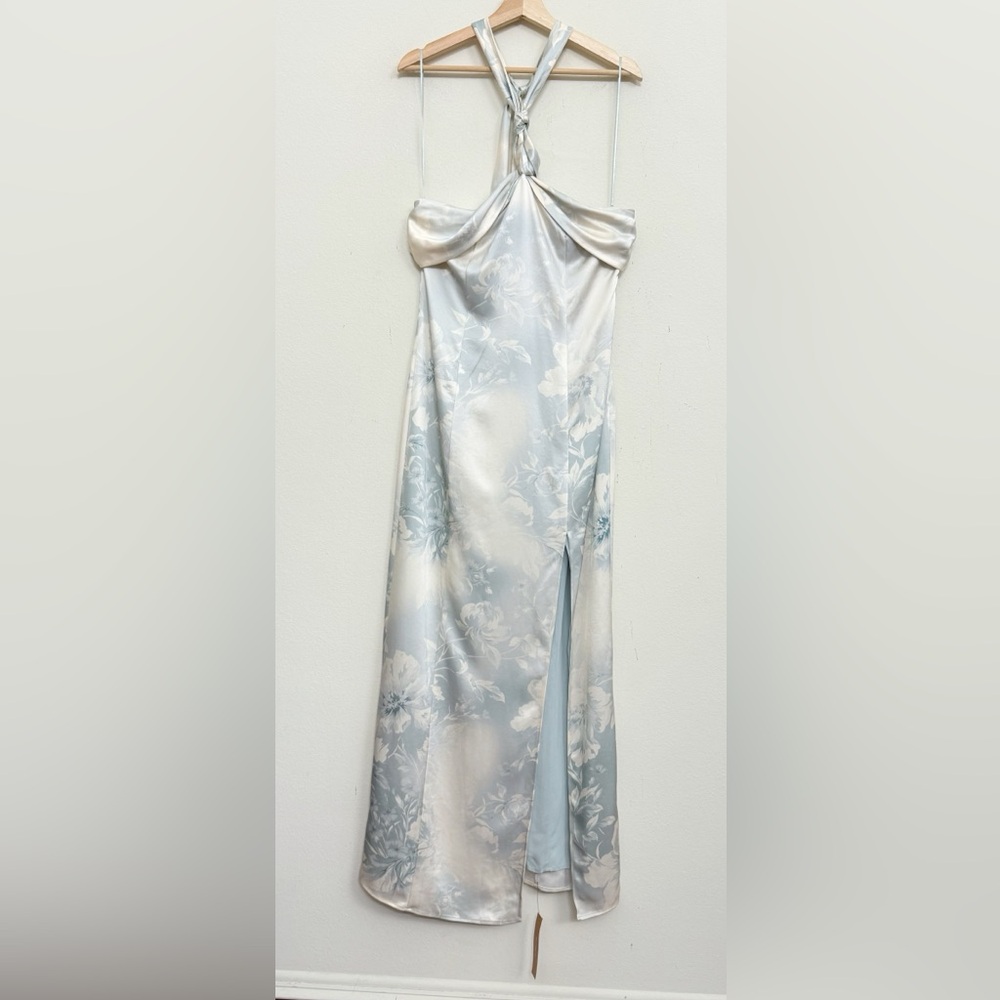 NWT Reformation Kavi Satin Floral Dress in Halo Size 8 - Picture 6 of 15